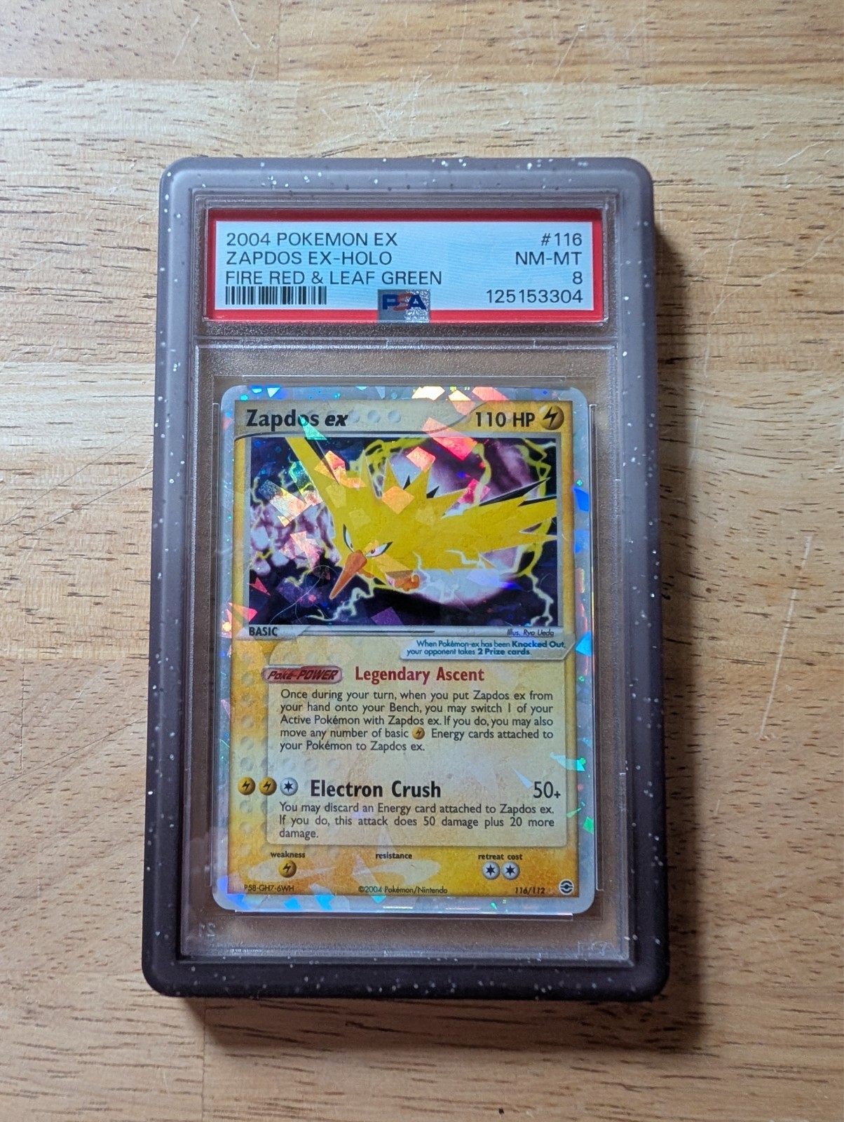 Zapdos EX FireRed and LeafGreen ex 116 Pokemon PSA 8 Slabguard Included!!
