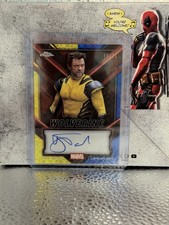 2025 Topps Chrome Deadpool  - Wolverine - Hugh Jackman Blue Yellow Auto /15