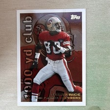 Topps 1995 Jerry Rice 1000 yd Club #3 San Francisco 49ers NFL Football Card