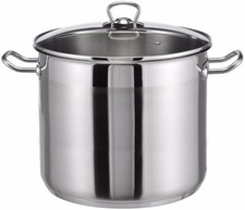 Kochtopf Suppentopf Universaltopf 15L Edelstahl Glasdeckel Dampfloch Induktion