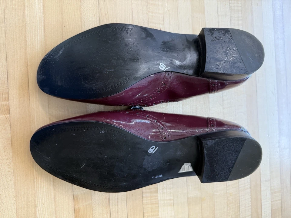 Ivanka Trump Maroon Patent Leather Loafers size 10 Used - Originally $149 - Image 4 of 4