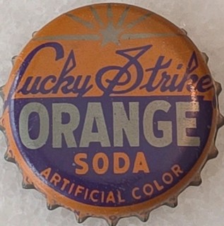 Vintage Lucky Strike Orange Soda 🍊 Cork Lined Bottle Cap Crown