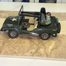 Vintage Tin B/O Suzuki  Edwards Super Control Anti-Craft Jeep Works 