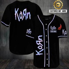 Personalized Korn 3D Print Baseball Jersey   Custom Metal Rock Fanmade All Sizes