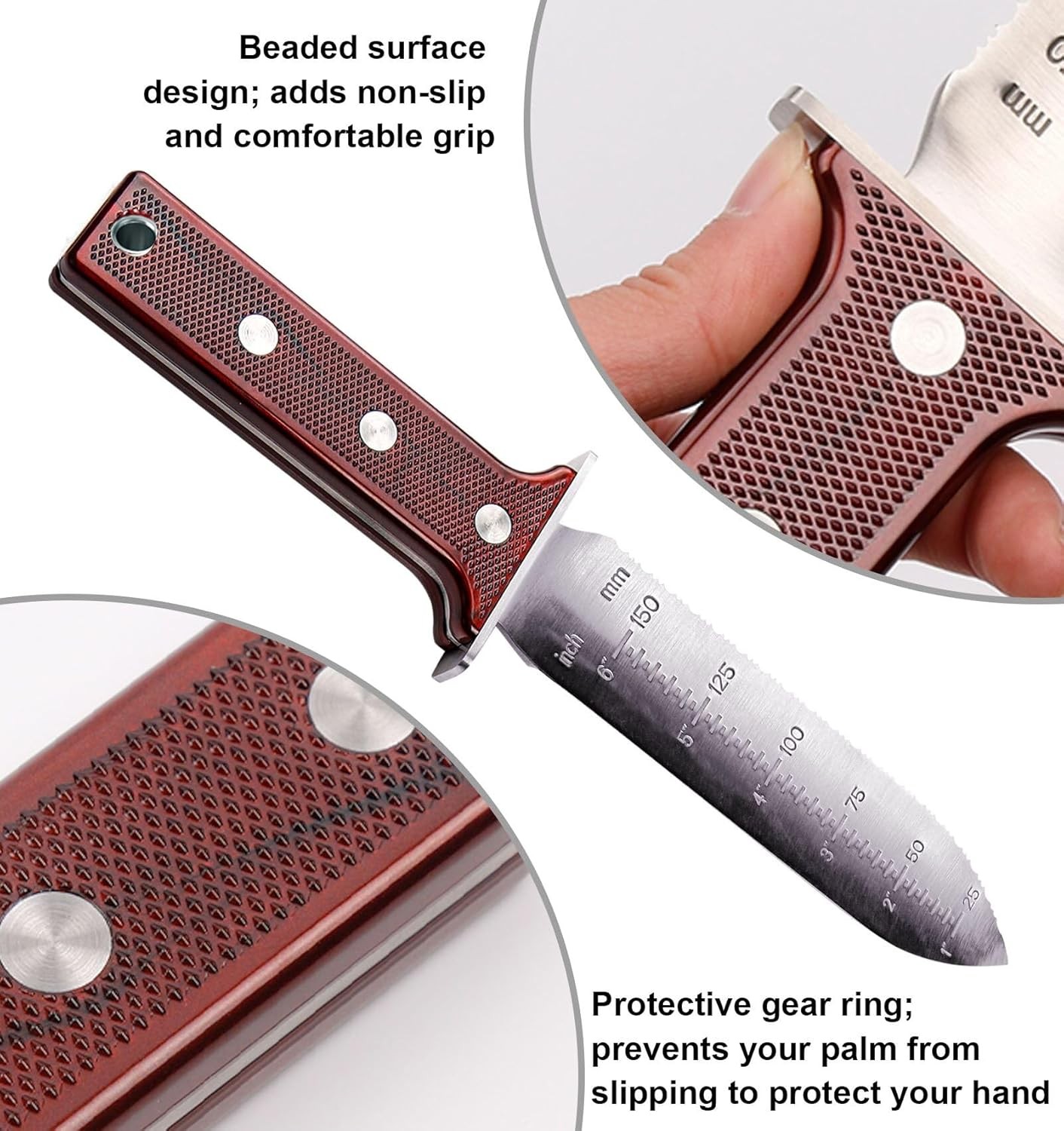 Gardening Hori Hori Garden Knife - Gardening Knife,Soil Kniver, Serrated Side We