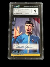 Leonard Nimoy TOS Star Trek Spock 1999 Skybox Signed Autograph CGC Slab Mint 9
