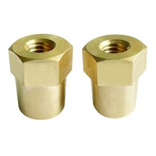3/8"-16 Thread Female Brass Battery Terminal Post Adapter Stud Ext 2 PCS