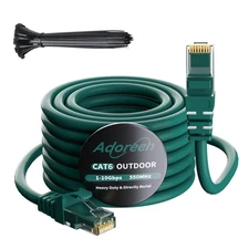 Adoreen Cat 6 Outdoor Ethernet Cable 35 Ft Green