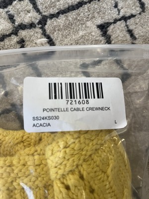 Aimé Leon Dore ALD Pointelle Cable Crewneck Sweater Acacia (Yellow