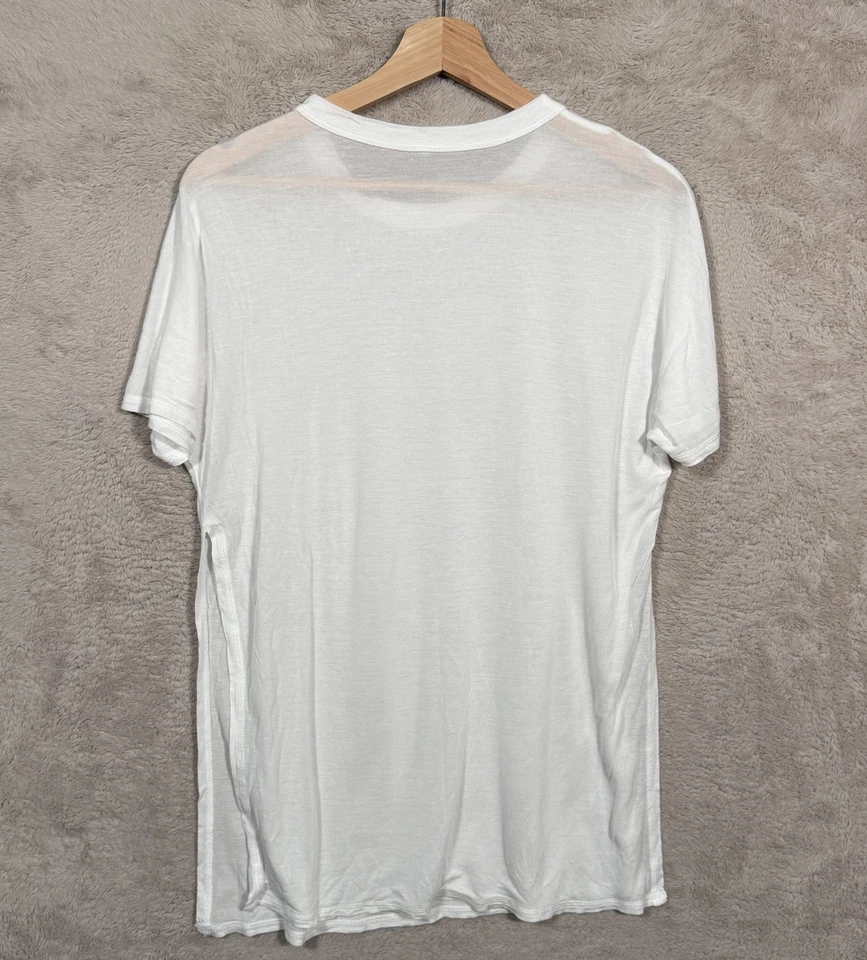 Alo Yoga Lightweight Split Side Short Sleeve Tee Small White Women’s - Image 2 of 4