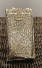 Adrienne Vittadini Gold Sparkle Wallet With Charging Port Built In.