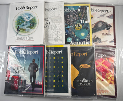 Robb Report 2018 Lot of 8 Issues, Luxury Cars, Jets, Yachts, Travel, Real Estate