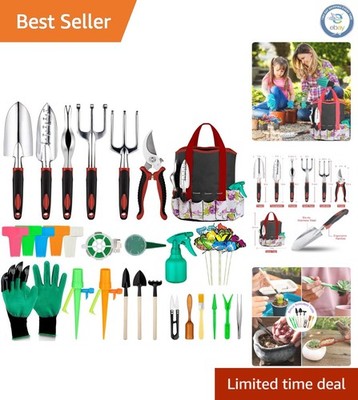 Ergonomic 83-Piece Gardening Kit with Aluminum Tools - Rust-Resistant & Durable