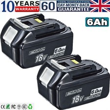 2 Packs 6AH For Makita 18V Battery Li-Ion BL1830 BL1850 BL1840 BL1860B LXT400
