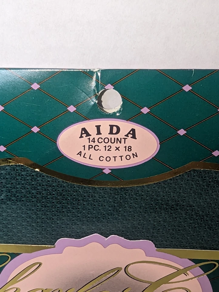 2 Charles Craft Aida 14 unidades 100 % algodón punto de cruz tela cazador verde y rojo Foto 3 de 4