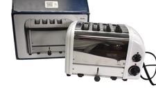 Dualit Classic 4 Slice NewGen Toaster Stainless Steel / White New Gen Kitchen