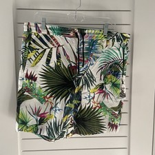 Pacific Blue Swim Trunks Men  s Tropical 100 Cotton New Size Large