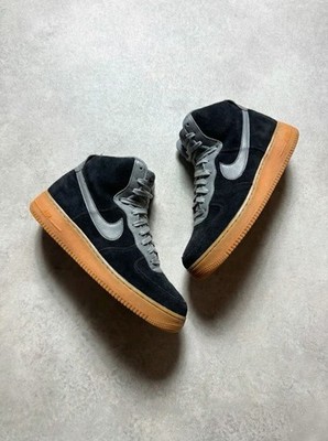 Nike Air Force 1 High Black Grunge Style Urban - Größe 44 EU - UK 9 - US 10