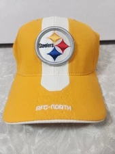 Reebok Pittsburgh Steelers AFC North Authentic Sideline Hat Cap Stretch Fit NFL