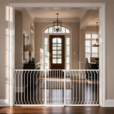 Extra Tall Baby and Dog Gate, 40.55" H, 73.62"-80.70" W, White