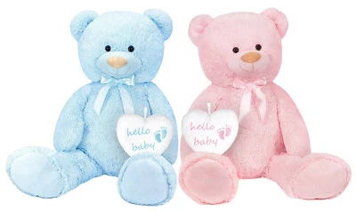 BRUBAKER Kuscheltier Baby Geschenke zur Geburt für Mädchen Jungen Teddybär 100cm mit Herz