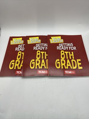 Kids Learn! Getting Ready For 8th Grade TCM Practice Book Lot Of 3