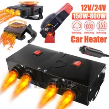 12V DC Car Truck Heater Defroster Demister Cooling Fan Plug in Cigarette Lighter