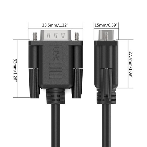 DB9Pin Cable RS232 Connection Programming Cord Data Transfer Line - Afbeelding 8 van 12