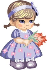 30 Custom Cute Little Girl Personalized Address Labels