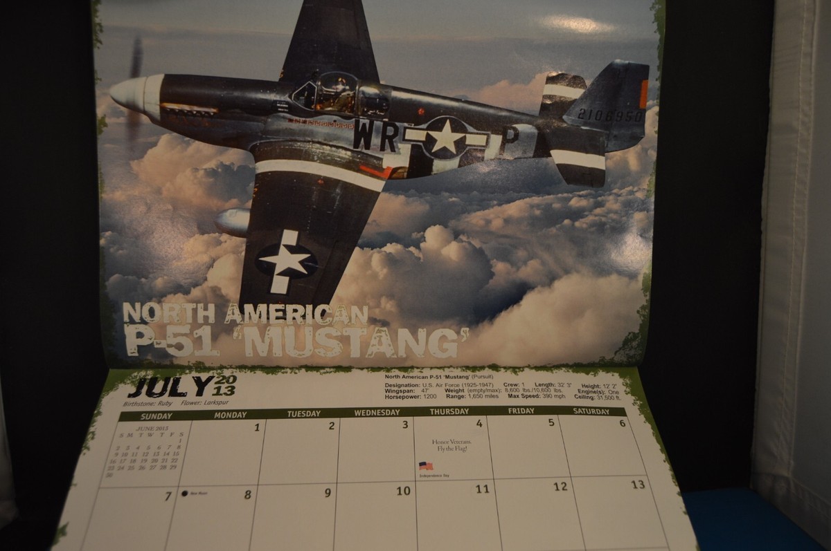 レア　アメリカ軍　カレンダー 2013 VINTAGE WARPLANES CALENDAR Paralyzed Veterans of