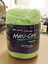 MAXI-CORD Macrame Green Braided 100 Yards 91 Meters 6mm