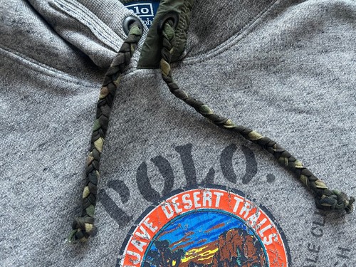 POLO RALPH LAUREN EXPEDITION VOYAGER CAMO PATCHWORK HOODIE MENS MEDIUM EXCELLENT - Picture 12 of 13
