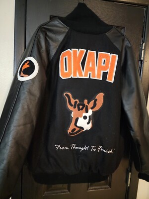 Okito Varsity Jacket Okapi Goat ** RARE ** From Thought to Finish