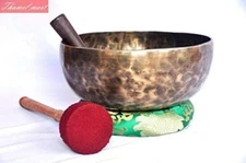 10" Root and Om Chakra Anitque Hand Hammered Tibetan Singing Bowl Made in Nepal