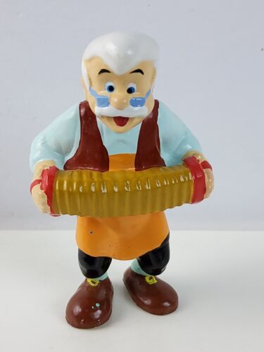 Vintage Disney Applause Pinocchio Geppetto PVC Cake Topper Figurine Figure 3" - Afbeelding 1 van 5