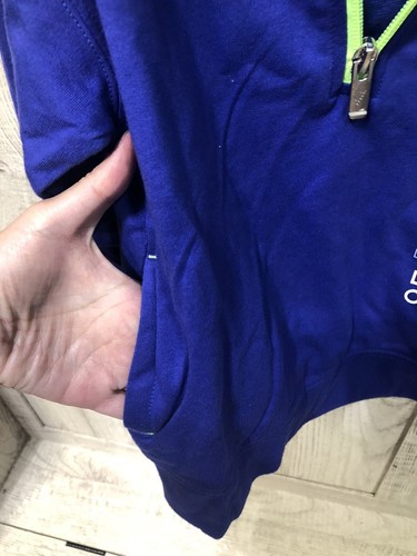 Nike Just Do It Boys Athletic Medium Collar Pullover Blue NWT 6/M Zipper 1/4 - Picture 8 of 10