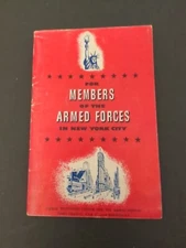 World War ll  Armed Forces members public telephone guide booket 1944 New York
