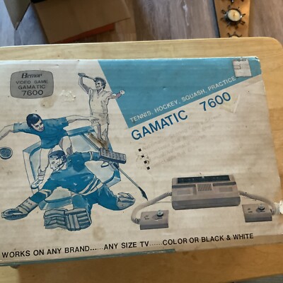 Video Game Be or Gamatic 7600 In Box Tennis Hockey Squash Vtg Ultra Rare Vtg