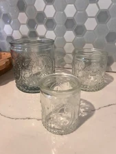 Kate Aspen Vtg. Fleur De Lis Clear Votives Set of 3