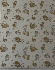 vintage paper ephemera 1992 Current inc kittens wrapping paper1 sheet 24x30