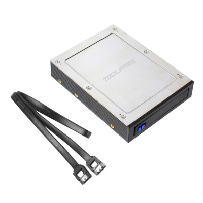 2.5'' Internal Floppy Bay SATA III Tray-Less Mobile Rack for HDD SSD Hard Drive