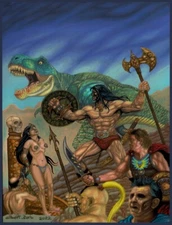 Original Comic Art-Original Oil Painting-Conan