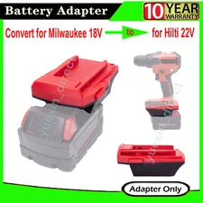 Battery Adapter Convert for Milwaukee 18V Li-ion to for Hilti 22v Brushless Tool