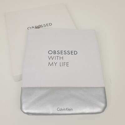 Calvin Klein CK Obsessed With Life iPad Hülle Weiß Silber Tablet Tasche