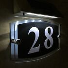 Modern DIY Solar Light House Signs Plaques Door Numbers 1 - 999 LED !