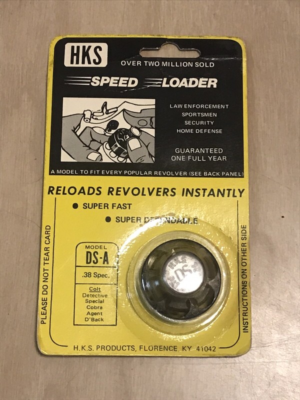 HKS DS-A .38 Special 6 Round Revolver Speedloader Colt Detective Cobra Agent Mag