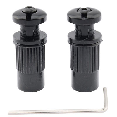 Musiclily Pro 2Pcs Black Tailpiece Studs Bushings For Epiphone Les Paul Guitar