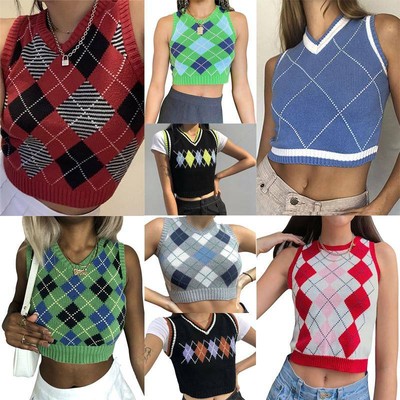 cropped sleeveless jumper