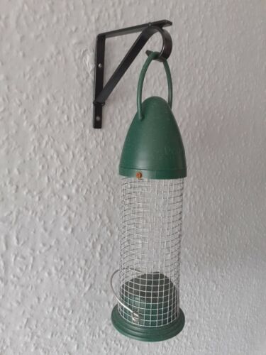 1x STARKES handgefertigtes hängendes Windspiel/Feeder Halterungen 4" NEU - SCHWARZ beschichtet.