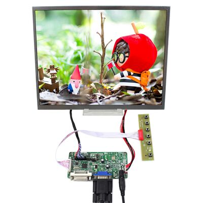 DVI VGA  Controller board 12.1'' LCD Screen HSD121KXN1 G121XCE-L02 1024x768 LCD